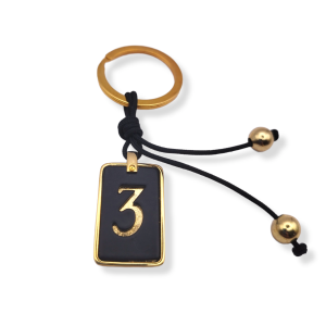 Key chain charm "3" Charms