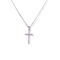 Silver cross with stones double sided Pendants